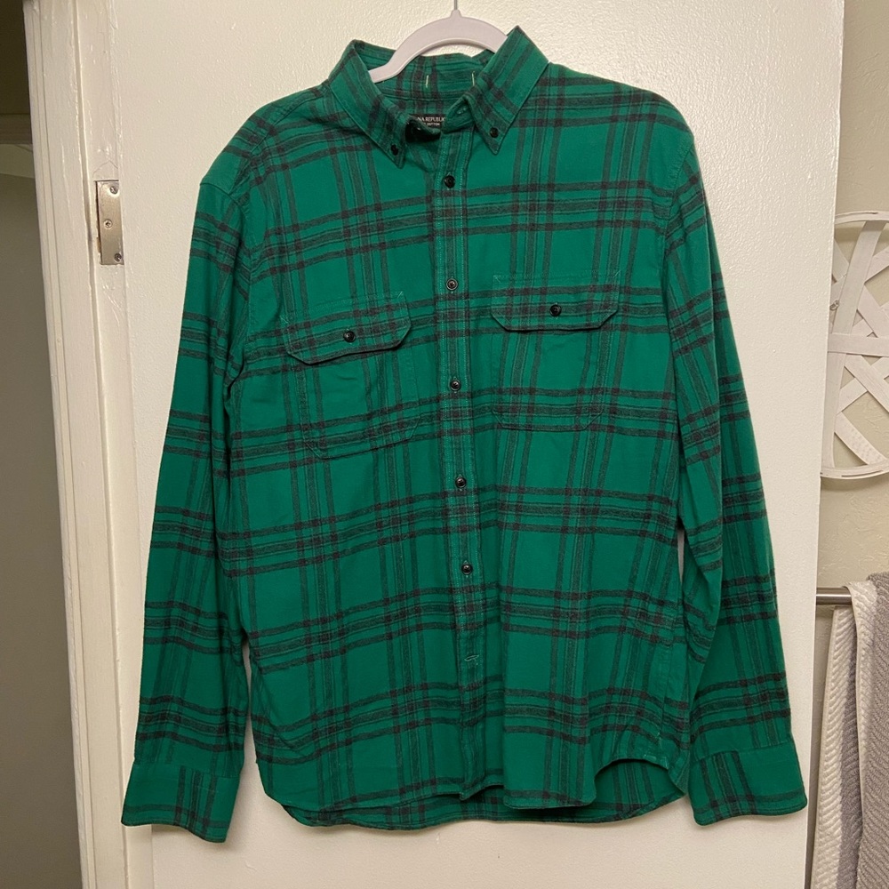 Green Banana Republic Flannel